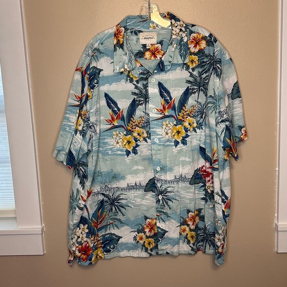 Red Head Men’s Blue Floral Hawaiian Shirt Size 3X - Picture 1 of 6